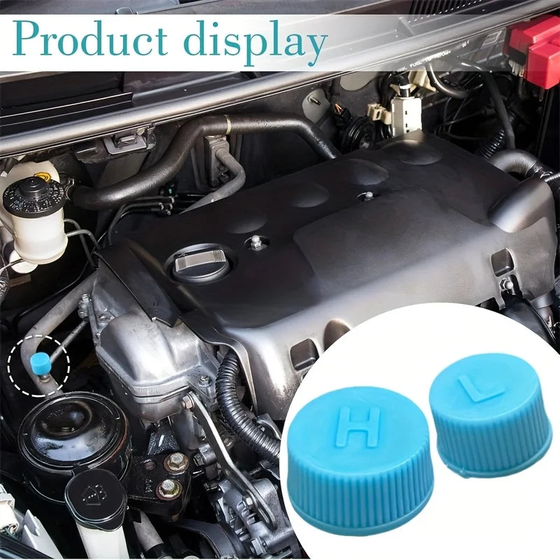 10Pcs/Set Car Air Conditioner Dust Valve Caps for R134A AC System,AC Low/High Pressure Port Cap Replacement Air Conditioner Seal