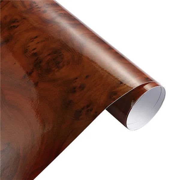 30*100cm Glossy Wood Grain Vinyl Film Decal Auto Foil Textured Waterproof Adhesive Home Furniture Car DIY Stickers Accessories
