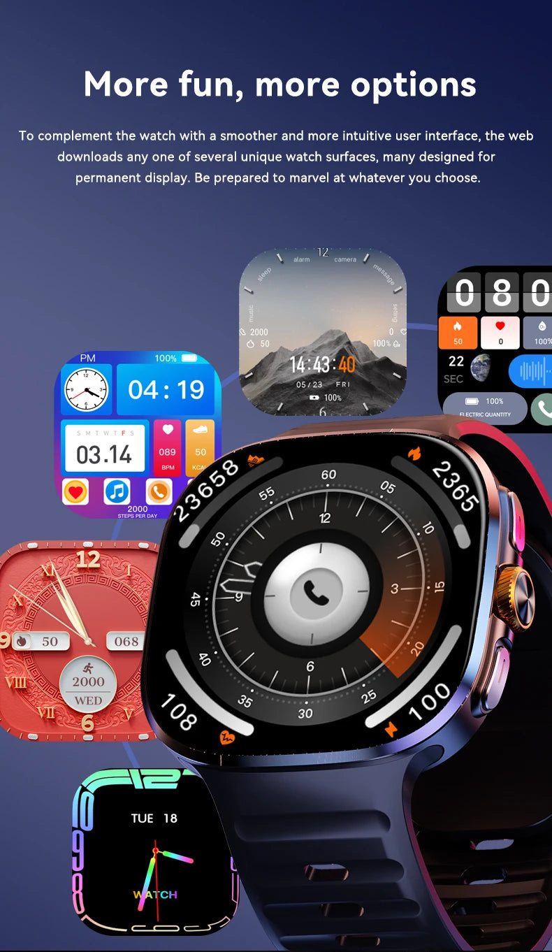 M99 Mini New Package 2.29inch Amoled Smartwatch 5G LTE Android 13.0 Smart Watch With Touch ID Fingerprint unlock GPS WIFI Sim