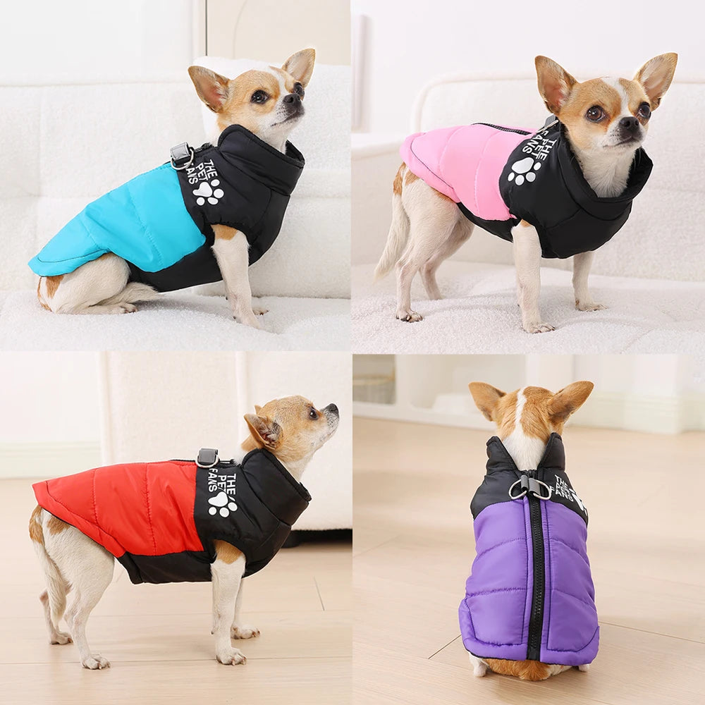 Pet Dog Jacket Autumn Winter Clothes For Small Medium Dogs Cat Waterproof Warm Chihuahua French Bulldog Vest Coat Puppy Costume