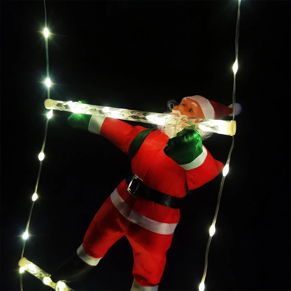 3M Santa Claus Climbing Ladder Outdoor Christmas Decoration Home Garden Cristmas Tree Ornement New Year Gift Xmas Tree Decor