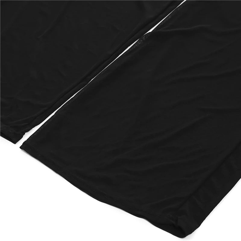 Sexy See-through High Waist Pant Women Long Casual Y2K Straight Trouser Female See Through Wide Leg Long Pants Summer Streetwear