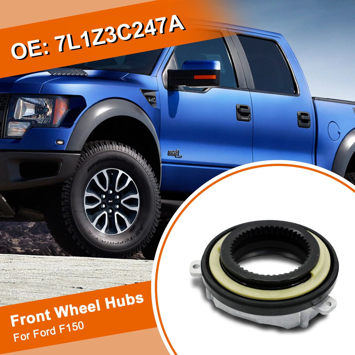 Front Hub Lock Actuator (IWE 4x4) for Ford F-150 2004–2015 — 7L1Z3C247A