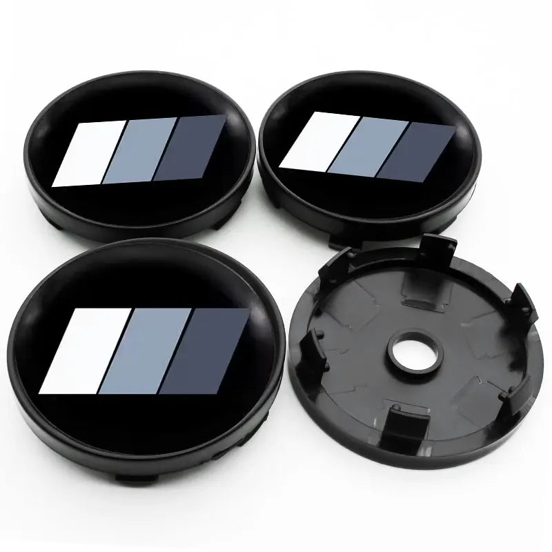 4PCS 56+60MM Universal 3 colors Emblem Wheel Center Hub Caps Sticker Rim Cover Auto Accessories