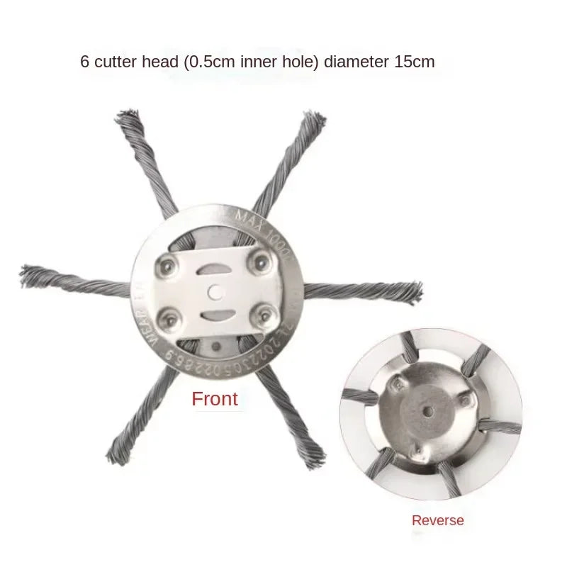 Steel Wire Weeding Wheel Dust Removal and Weeding Board Swing Metal Blade Universal Weed Brush Cutting Machine Head Knife Tool