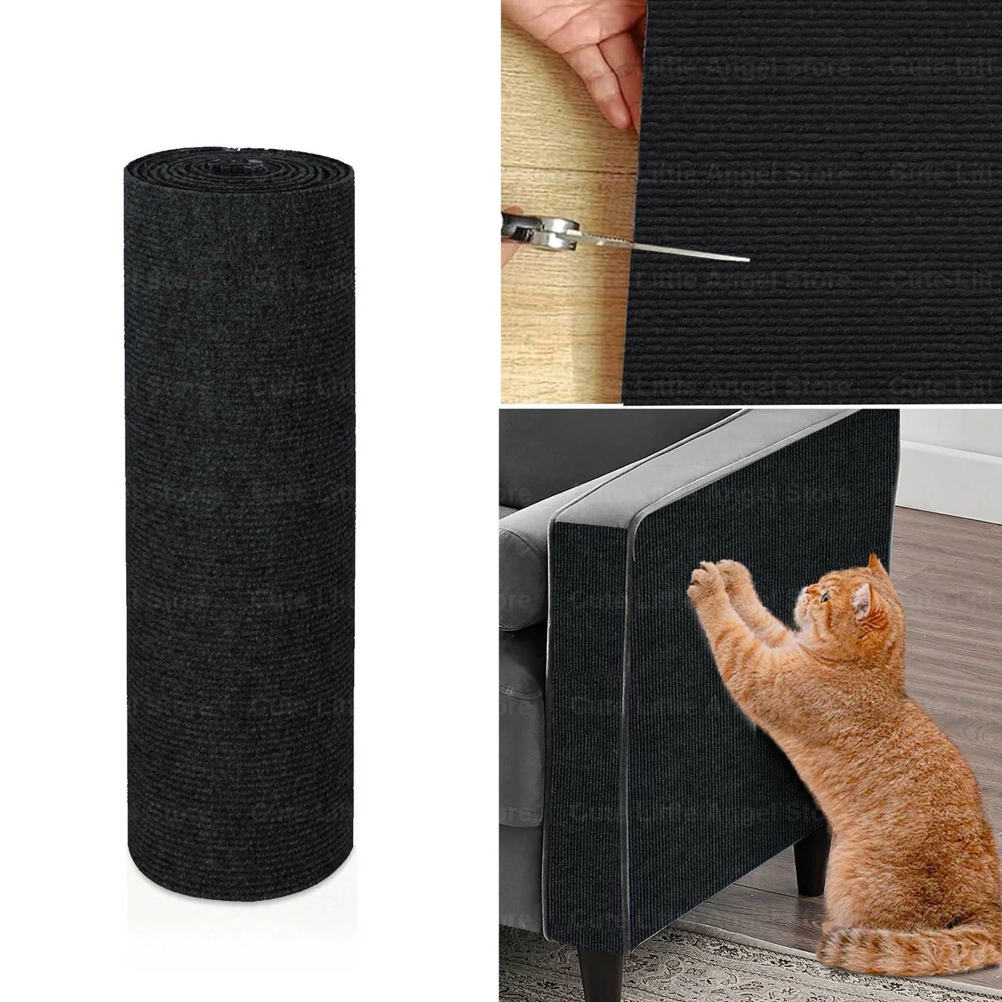 Cat Scratcher Sofa Protector – 40x300cm Trimmable Self-Adhesive Carpet Scratch Mat | 7 Colors