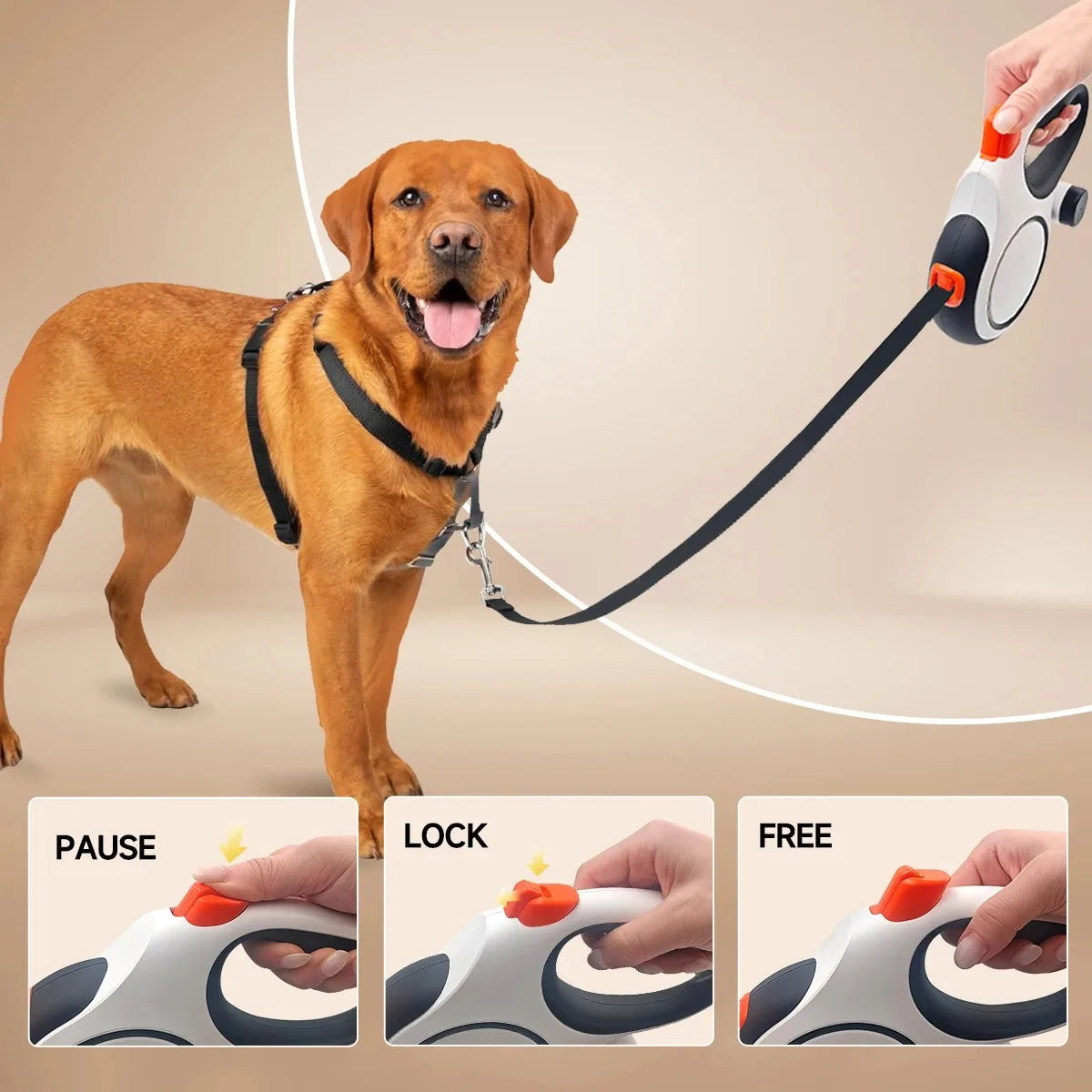Retractable Dog Leash - 5m or 8m Tangle-Free Walking Lead - photo 4