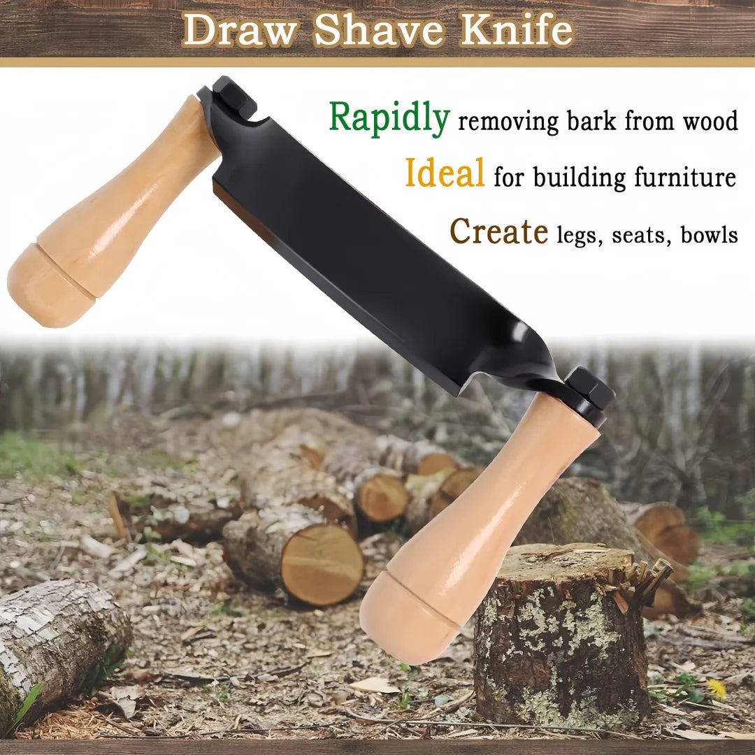 Bark Removal Tool Debarking Hand Tool Draw Shave Tool Ergonomic Efficient Comfortable Grip Tree Bark Peeler Tool Unsharpened
