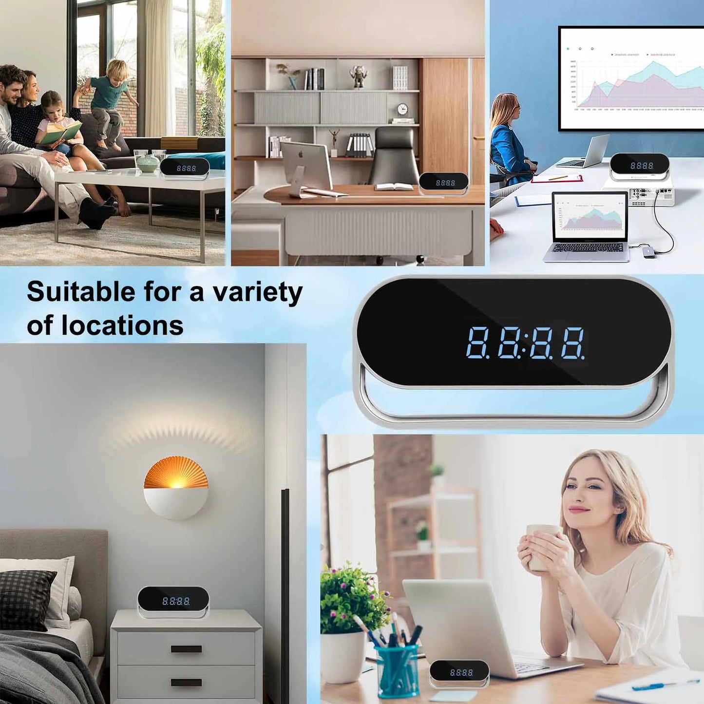 4K Clock Camera — WiFi Home Security with Night Vision & App