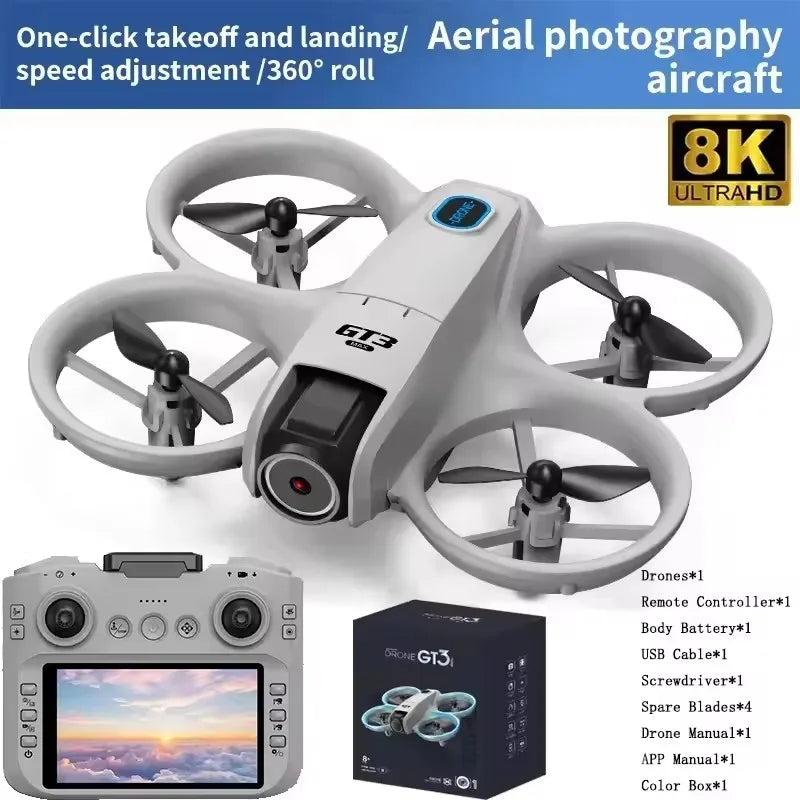 8K 5G GPS Professional HD Aerial Photography Remote Control Aircraft HD Dual Camera Original GT3 Max Drone Quadcopter Toy UAV