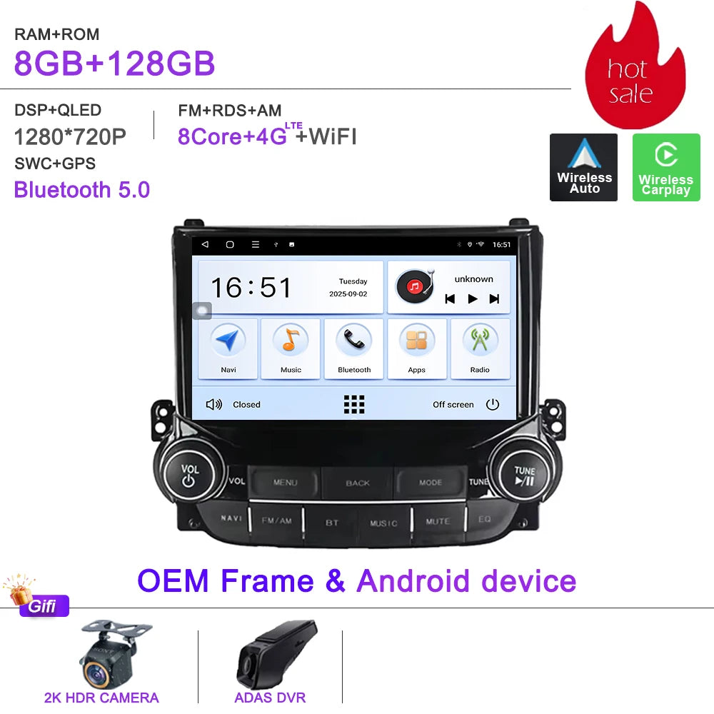 Car DVD Auto Radio Android 16 For Chevrolet Malibu XL 2012 2013 2014 2015 Multimedia Player GPS Navigation Stereo Head Unit BT