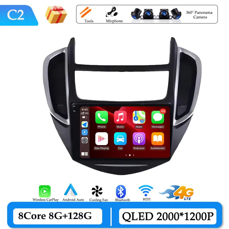 Wireless CarPlay for Chevrolet Trax 2014 - 2016 Car Radio Video Multimedia Player DSP Stereo GPS Navigation BT Split Screen WiFi