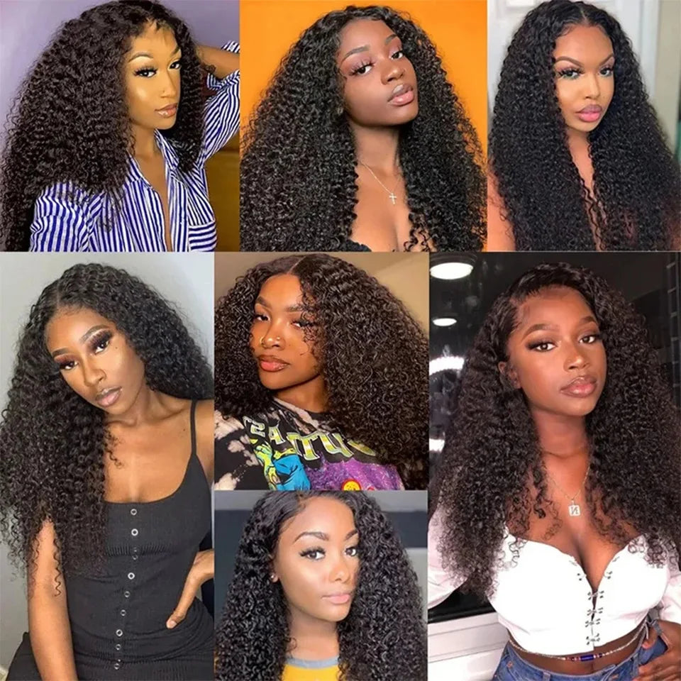 Afro Kinky Curly Clip in Hair Extensions Real Human Hair for Women Brazilian Kinky Curly Human Hair Clip in Extensions 8Pcs 120G