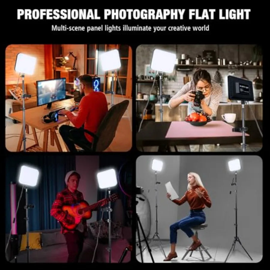 Video Recording Photography Lighting Kit – Studio Light with 6.5ft Stand, Phone Holder & Bag | TikTok & YouTube
