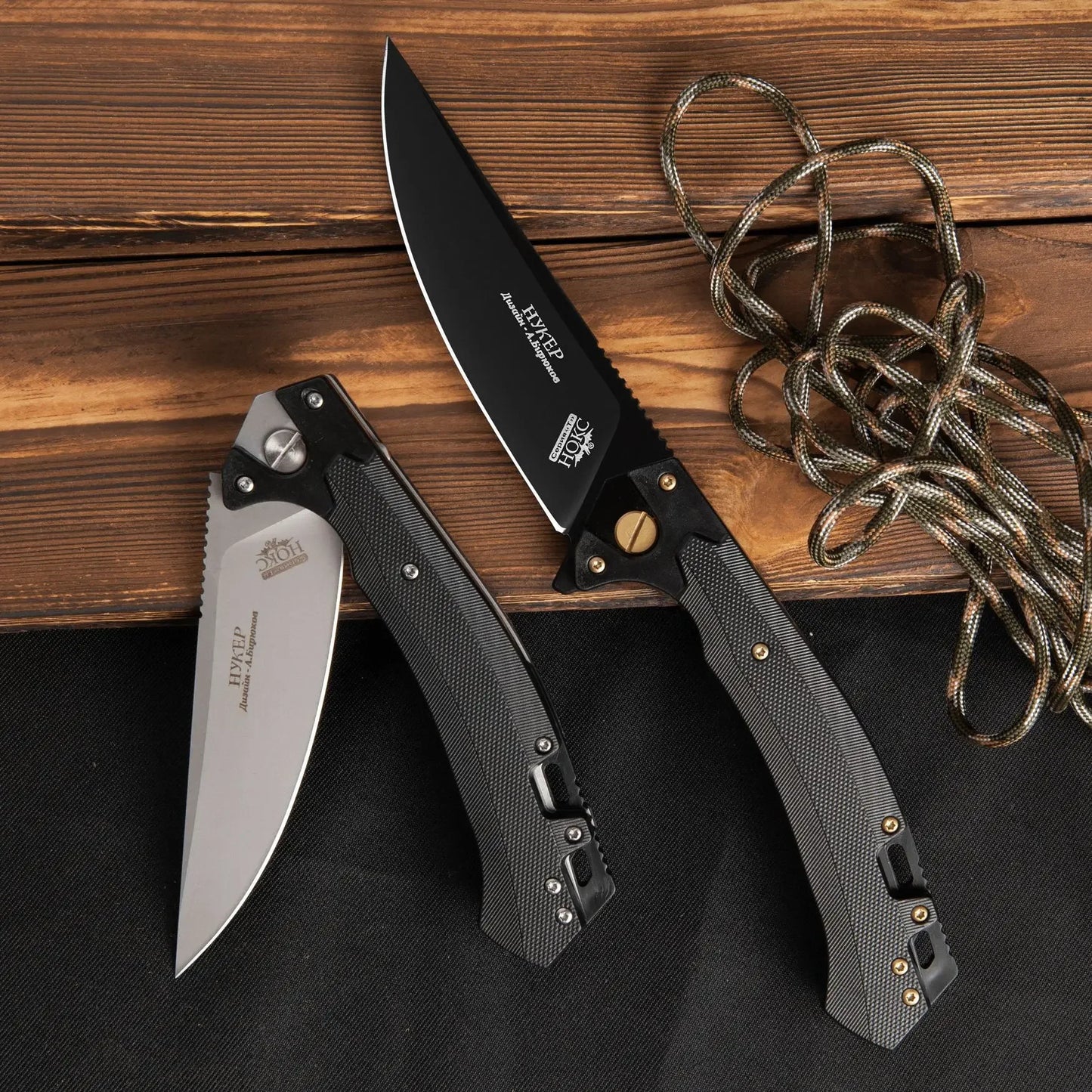 Stainless Steel 440C Folding Knife with Black Nylon Fiber Handle Portable Household Fruit EDC Carry-on Tool Knife Men's Gift