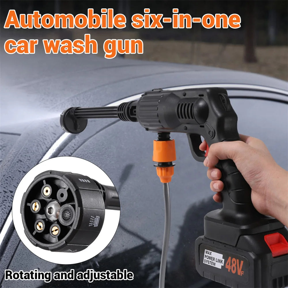 1000PSI Cordless Pressure Washer — 6-in-1 Nozzle Car Cleaner