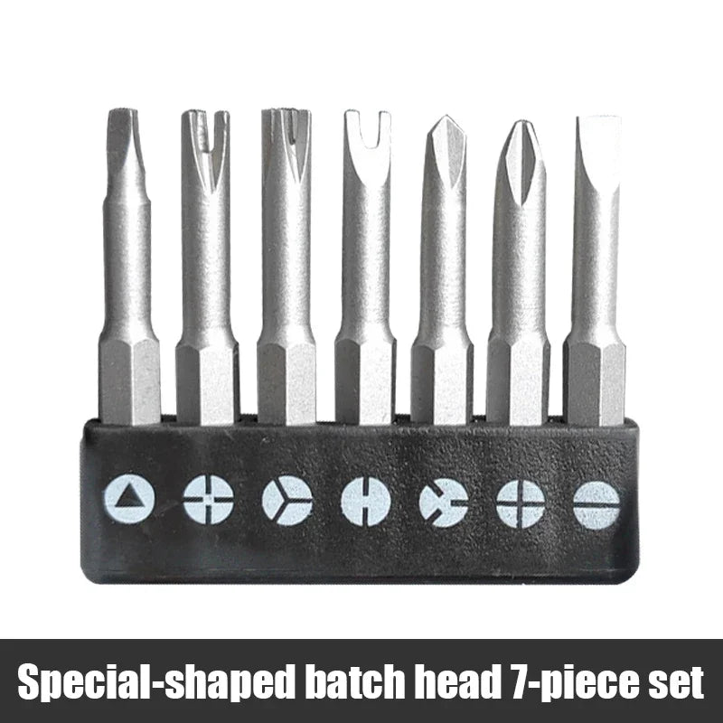 Precision Y U Shaped Triangle Screwdriver Magnetic Bit 1/4in Inner Cross Three Points Screw Driver Security Tip For Power Drill