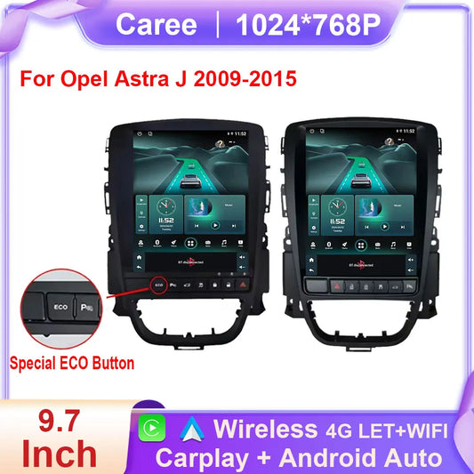 Android Car Stereo for Opel Astra J, Vauxhall, Holden, Cascada (2009–2015) — CarPlay, Android Auto, GPS, WiFi