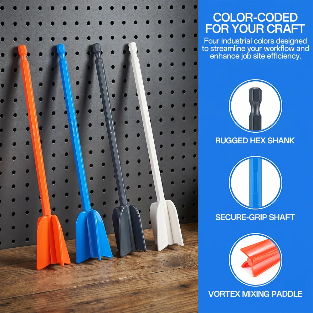 8 Pc Epoxy Resin & Paint Mixer Paddle Set for Drills