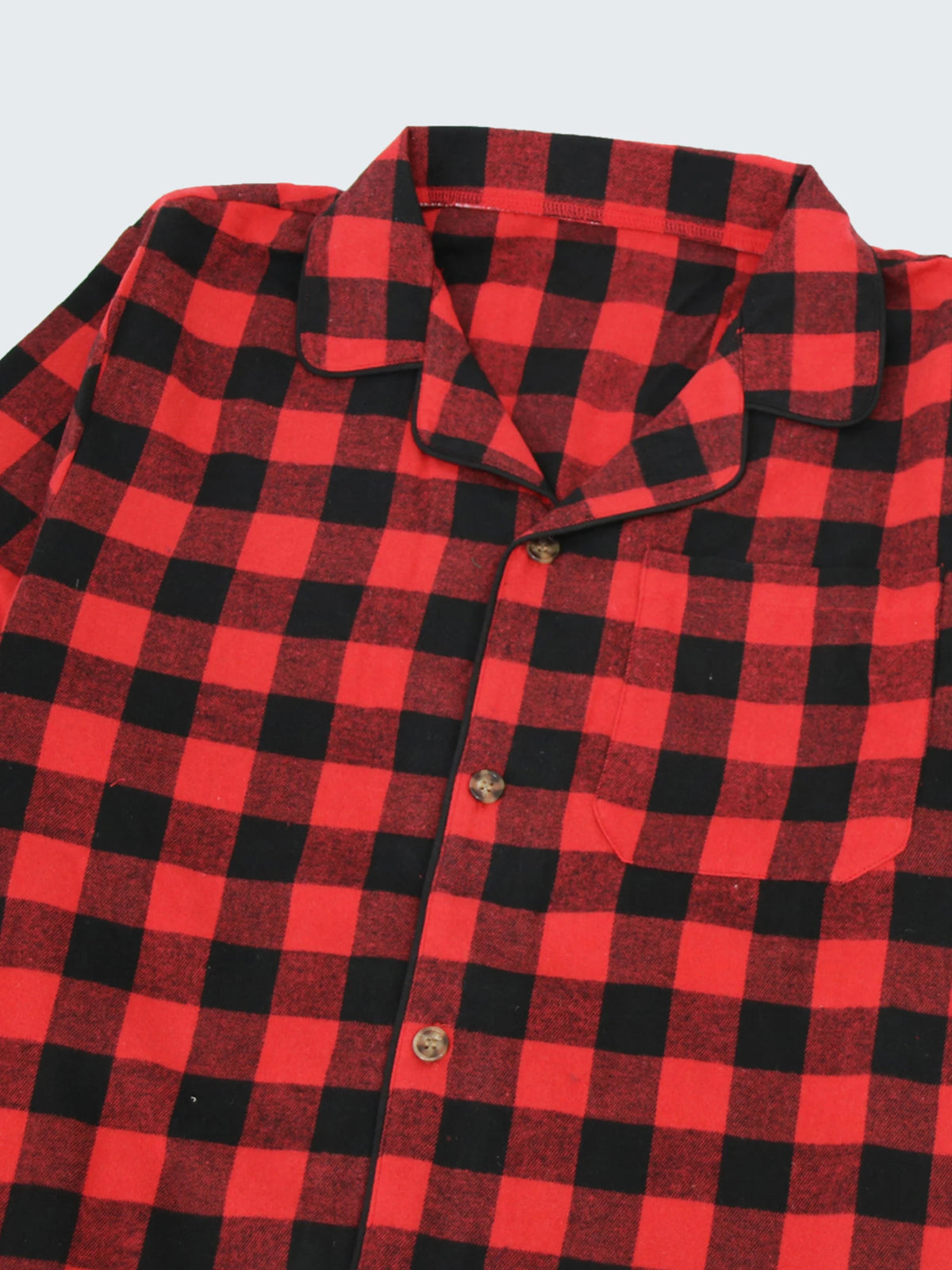 Men's Flannel Plaid Pajama Set - Button Shirt & Pants with Pockets - photo 5