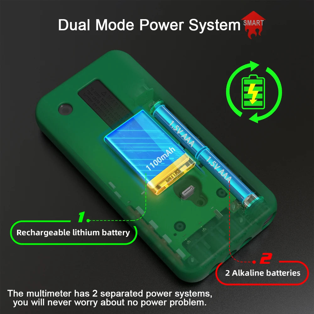 BSIDE S30 Digital Multimeter Infrared Temperature Measurement 15V Diode LED Tester DC AC Voltage Rechargeable Smart Tester DMM