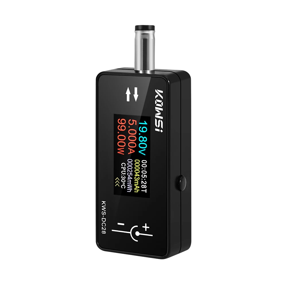 KWS-DC28 0.96 inch TFT HD Digital Display DC Voltage Ammeter Power Meter Cell Phone Charging Tester Detector Electrician Tool