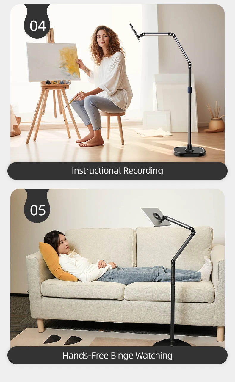 Original Telesin P3-DS-01 P3-FS-01 Adjustable Desktop Stand For Phone And Camera With Flexible Arm And Stable Base Design