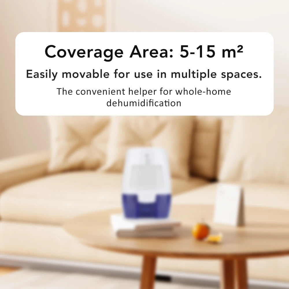 USB Powered Portable Dehumidifier Home Moisture Absorber for Bathroom Closet 500ml Mini Dehumidifier Prevent Mold Mildew & Odor
