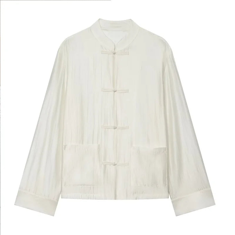Sleeveless Rope-Knot Satin Shirt — Women's Chic Casual Top