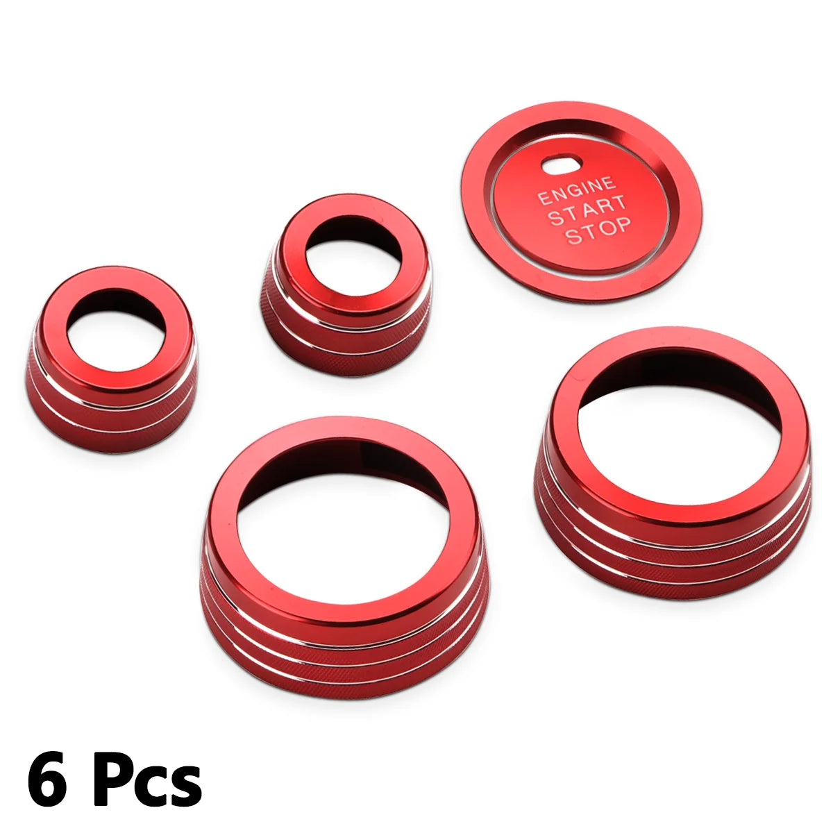 Car Engine Start Stop Button Trim Cover For Toyota RAV4 2019-2025 Center Console Air Conditioning Knob Rings Volume Switch Cover