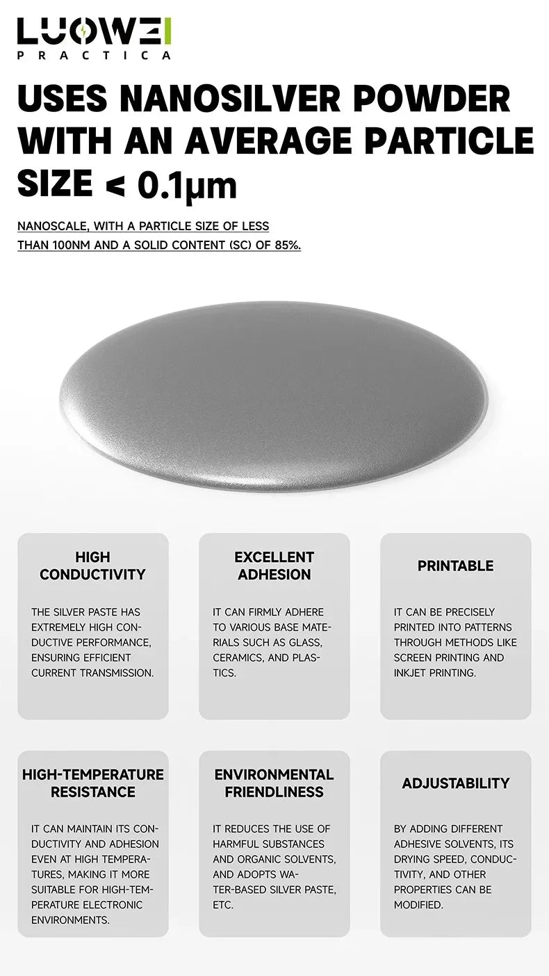 LUOWEI LW-327 Nano Conductive Silver Paste for Mobile Phone Screens IT0 Flexible Screen Circuit Repair Circuit Restoration Tool