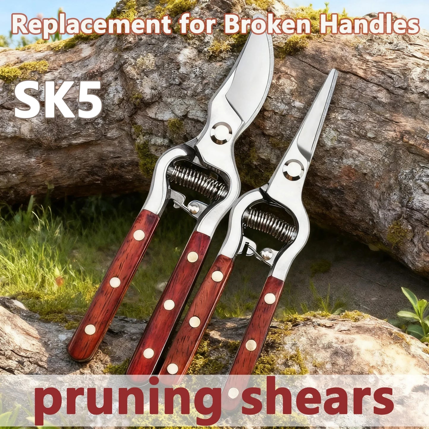 Professional Pruning Shears - All-Purpose Garden Scissors for Thick Branches, Fruit Trees & Floral Trimming