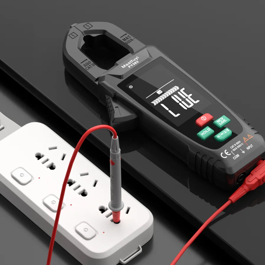 MASTFUYI Automatic Large-Screen Digital Clamp Meter Handheld Ammeter Clamp Multimeter 10000 Counts True RMS with NCV Detection