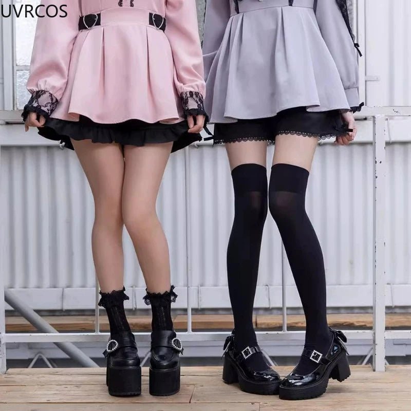 Japanese Gothic Y2k Lolita Shorts Women's Sweet Ruffles Bow High Waist Short Pants Cute Girls Harajuku Casual Loose Black Shorts