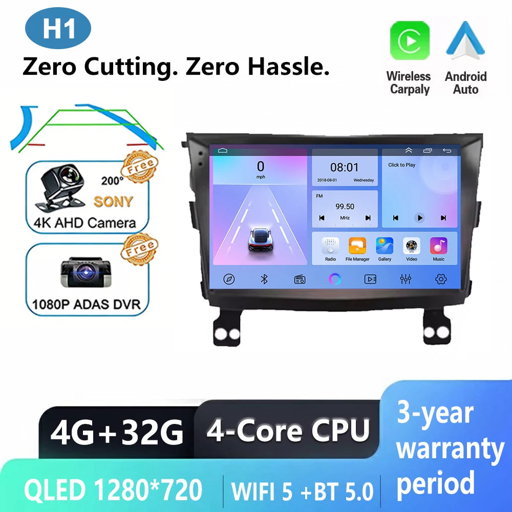 Android 16 Carplay Auto Car Radio For SsangYong Tivoli 2015 - 2022 Multimedia Player Auto Radio GPS Navigation TV Head Unit