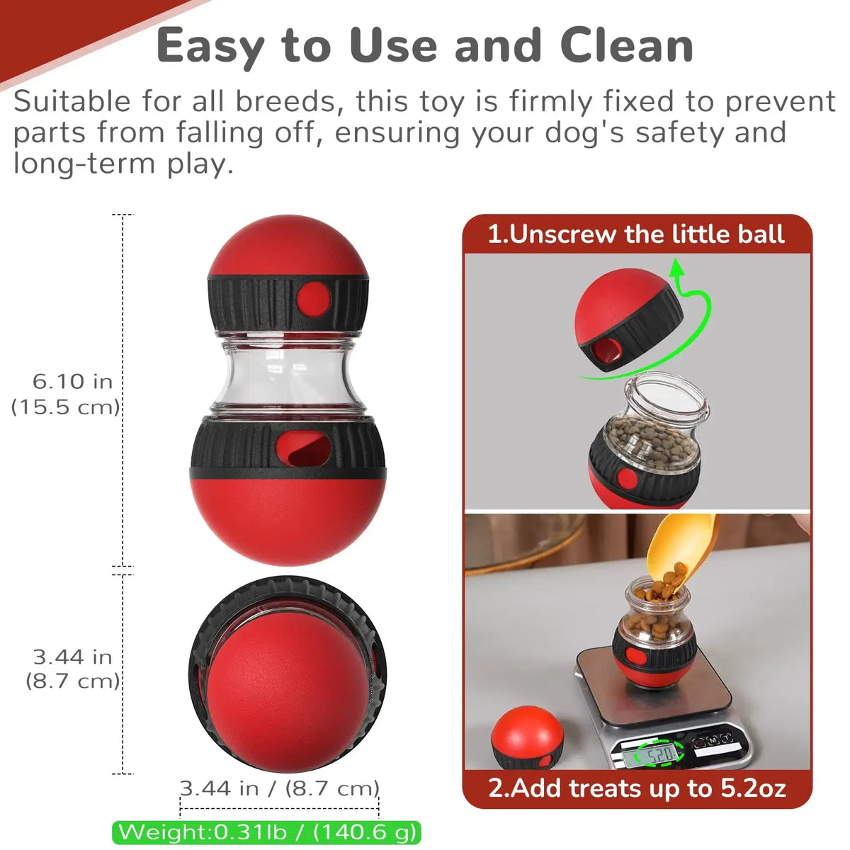 Rolling Track Dog Puzzle Ball - Treat-Dispensing Brain Game – photo 6