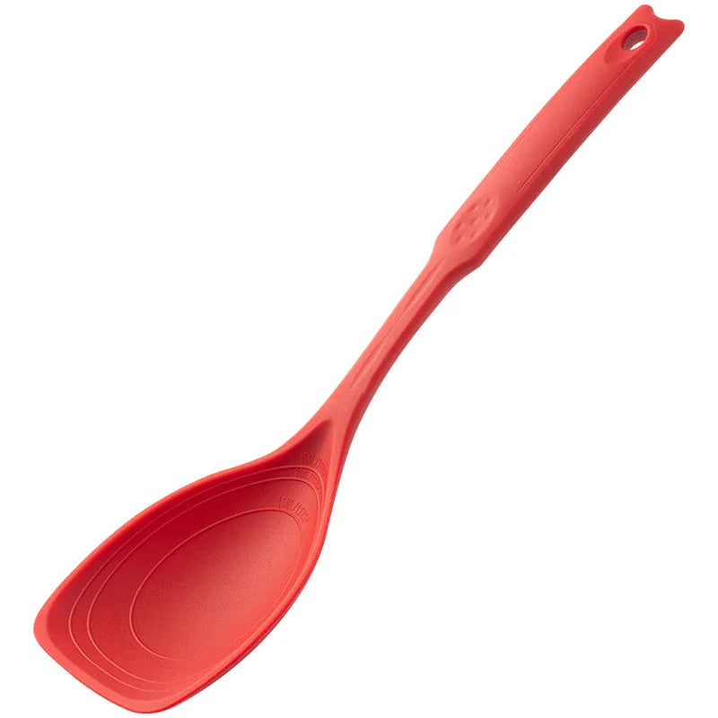 Large Silicone Cooking Spoon - Non-Slip Round Handle Serving Spoon - photo 9