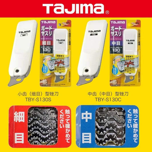 TAJIMA 1109 SERIES Plasterboard file Medium/fine toothed single face hand plane flat file Woodworking tools TBY-S130C/TBY-S130S