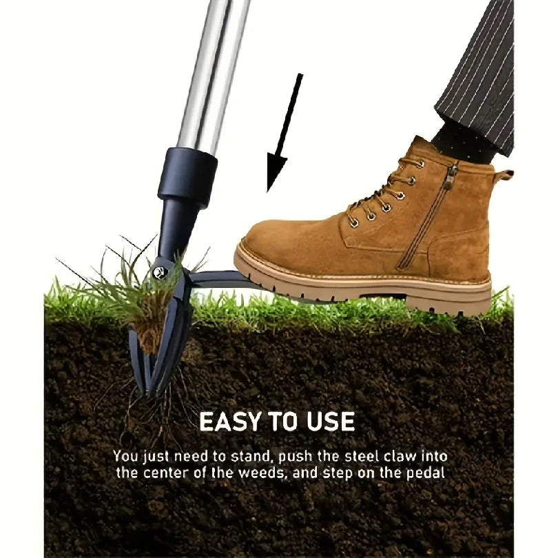 1pc 4-Claw Weed Tool Head - Professional Root Extractor for Tough Garden Weeds, Ergonomic Yard Maintenance Solution