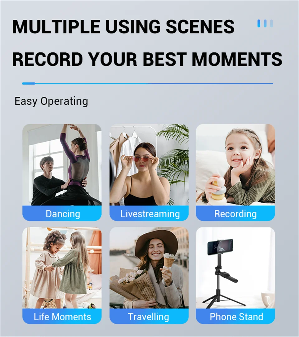 2025 New 1750mm Wireless Selfie Stick Tripod Stand Foldable Monopod With Led Light For Smartphones Balance Steady Shooting Live