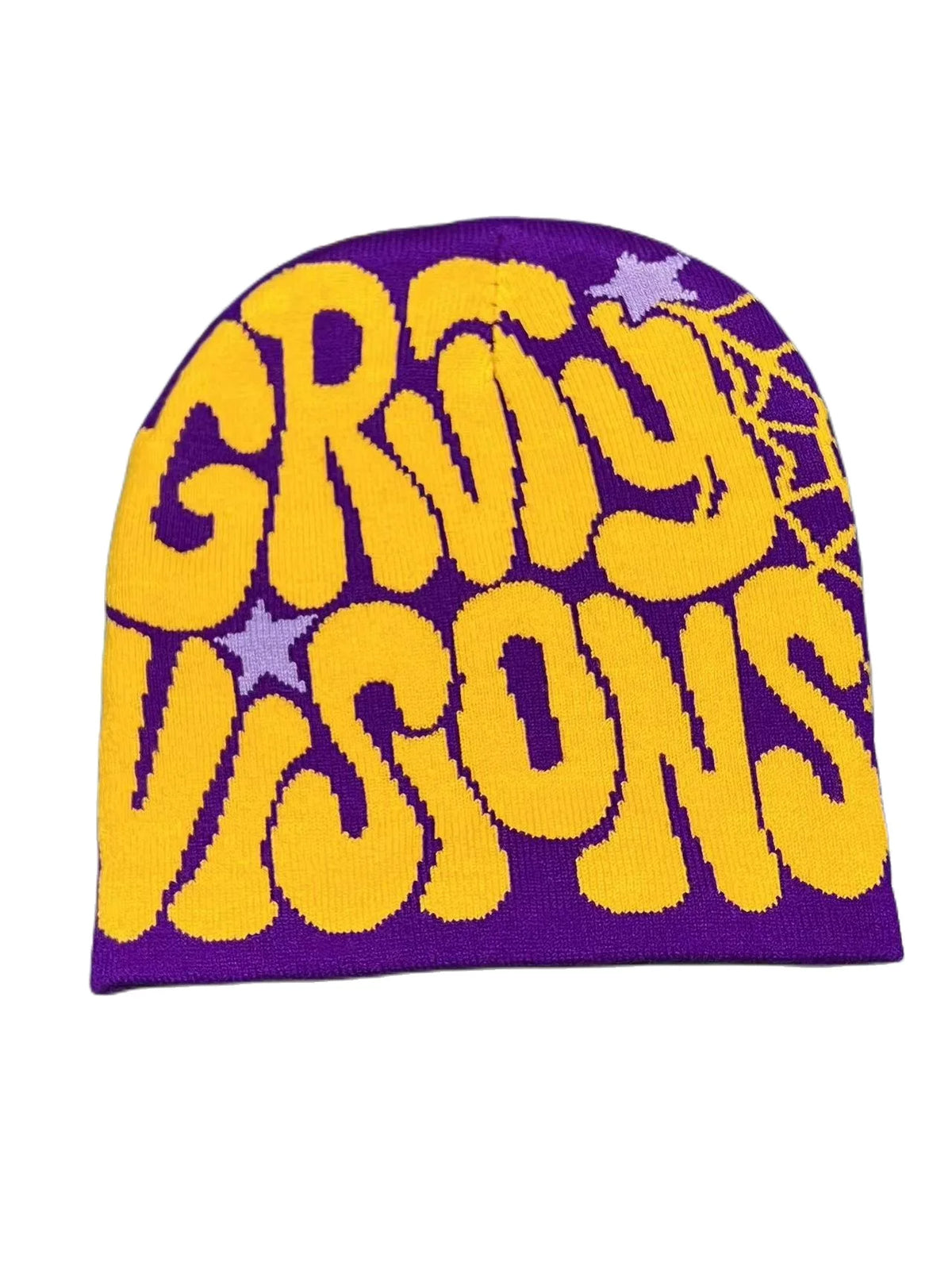 Graphic Knit Beanie, Unisex Y2K Winter Hat