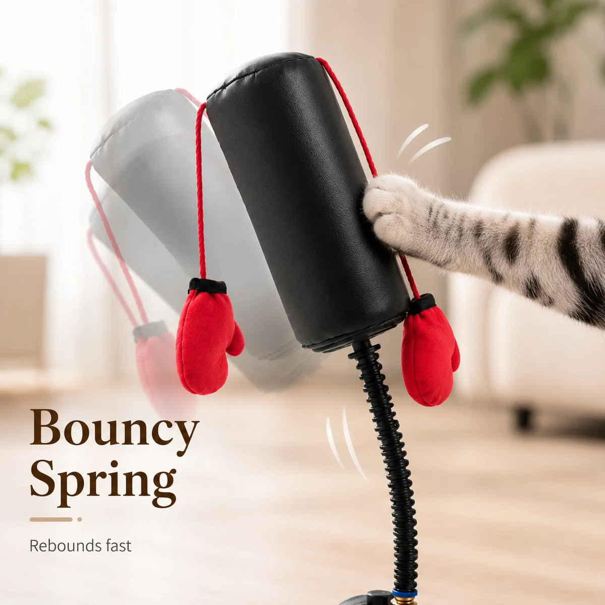 New Cat Boxing Toy Multifunctional Cat Entertainment Game for Boxing and Self-Relaxation Interactive Cat Toy Fun and Relaxation
