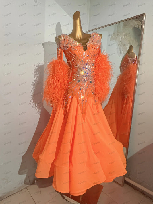 Women's modern waltz ballroom dress