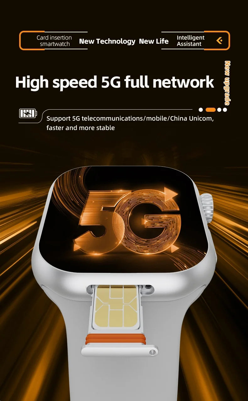 VP49 5G Smartwatch S12 Plus 5G LTE Android 13.0 Smart Watch With 190° Rotating Camera GPS WIFI Compass Play Store Sim Card Slot