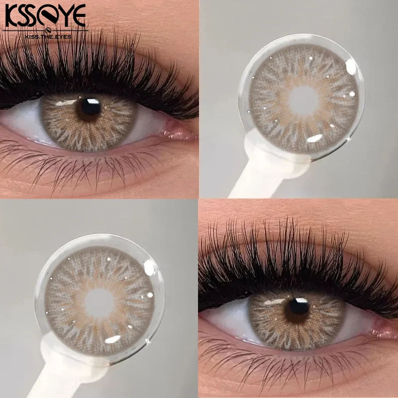 KSSEYE 1 Pair Hot Sales Green Color Contact Lenses for Eyes Siri Series Myopia Lenses 0~-8.00 Degree High Quality Blue Iris Lens