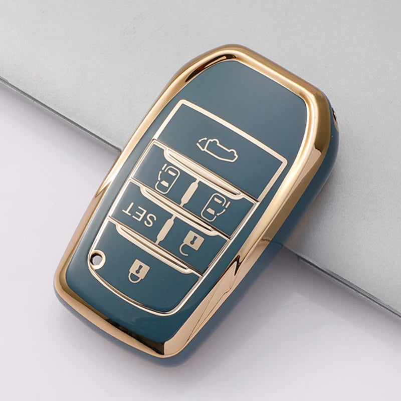 2 3 4 Buttons TPU Car Key Case Cover for Toyota Land Cruiser 200 300 Fortuner Camry Prado Crown TLK 200 Yaris Cross Hilux Innova