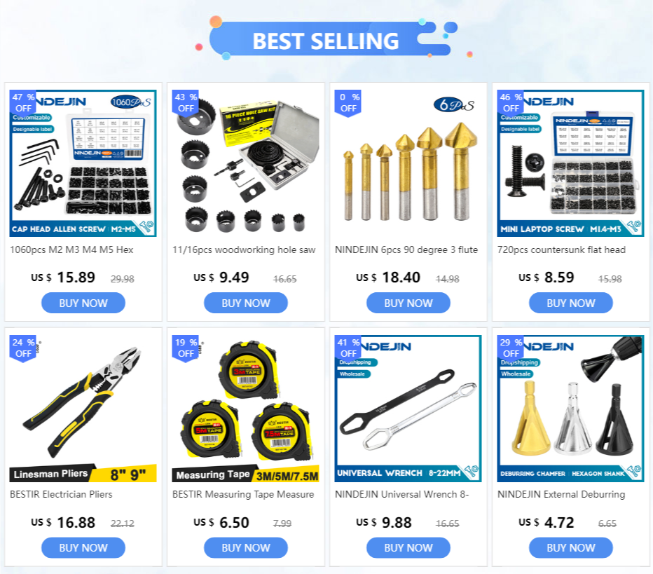NINDEJIN 4/5/6pcs Damaged Screw Extractor Drill Bit Extractor Drill Set Broken Speed Out Bolt Extractor Bolt Stud Remover Tool