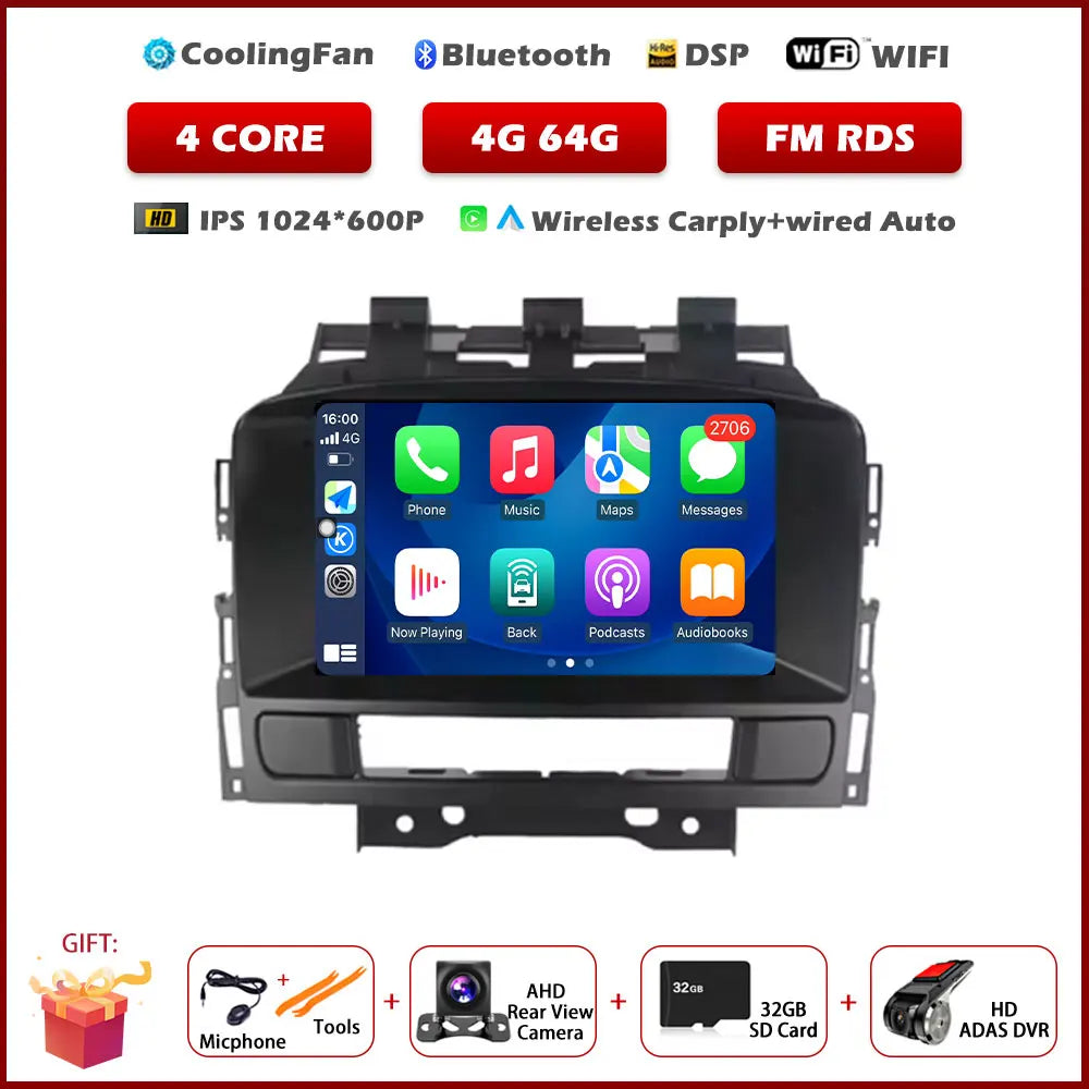 Android Car Stereo for Opel Astra J (2011–2014) & Buick Excelle GT XT — CarPlay, Android Auto, GPS Navigation