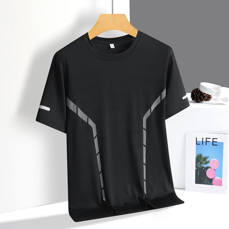 Men's Quick-Dry Reflective Running T-Shirt (S–5XL)