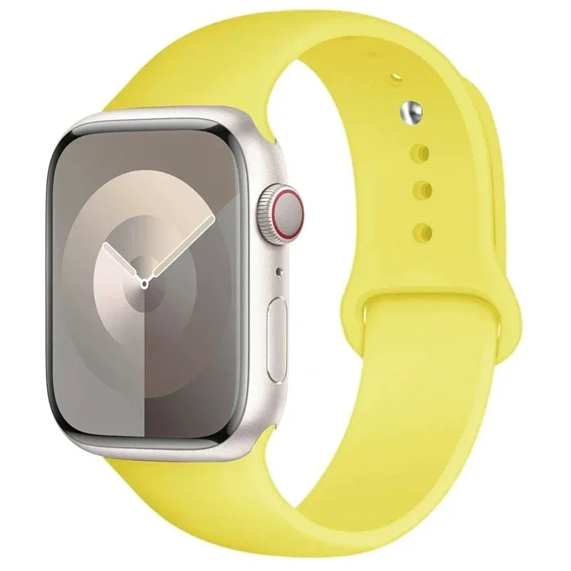 Silicone Band For Apple Watch strap 46mm 44mm 45mm 40mm 41mm 42-38mm 49mm sport bracelet iwatch series 11 10 9 8 7 6 5 SE Ultra3